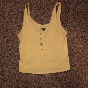 Yellow cropped tank